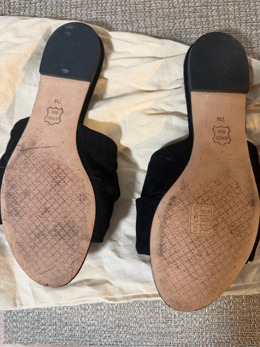 Tory Burch Black Knotted Slide Mules